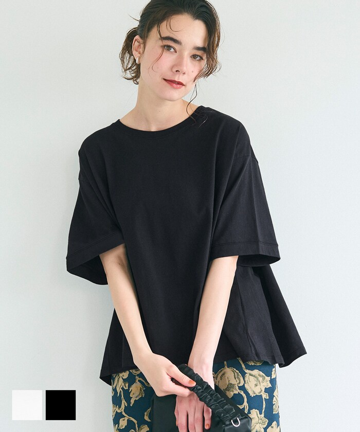 バックタックフレアTシャツ 全2色 | コカ(coca) | マルイウェブチャネル バックタックフレアTシャツ 全2色 | コカ(coca) | マルイウェブチャネル