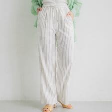 コカ(coca)の麻ブレンドイージーパンツ 全2色