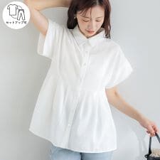 サッカータックブラウス　全2色