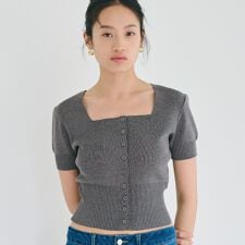 ボタンニットカーディガン 全2色