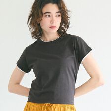 レイヤード半袖トップス 全2色