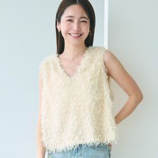 シャギーベスト 全2色