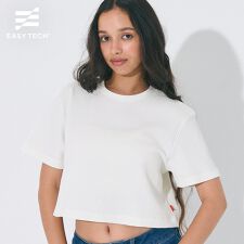 【UVカット・吸水速乾】ワッフルクロップドTシャツ 全2色