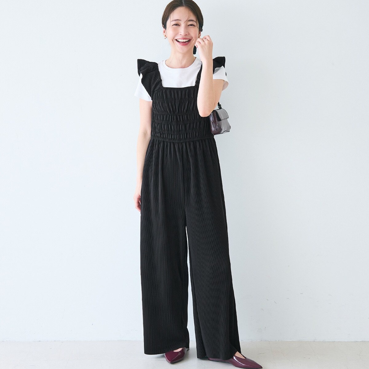 【ローズ】theory23SSTraceableWoolオールインワン黒2 ZOZOTOWN Yahoo!店 - オールインワン・サロペット｜Yahoo