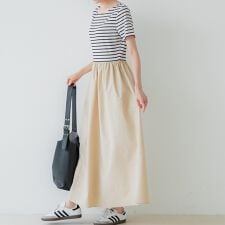 ボーダー切り替えワンピース  全2色