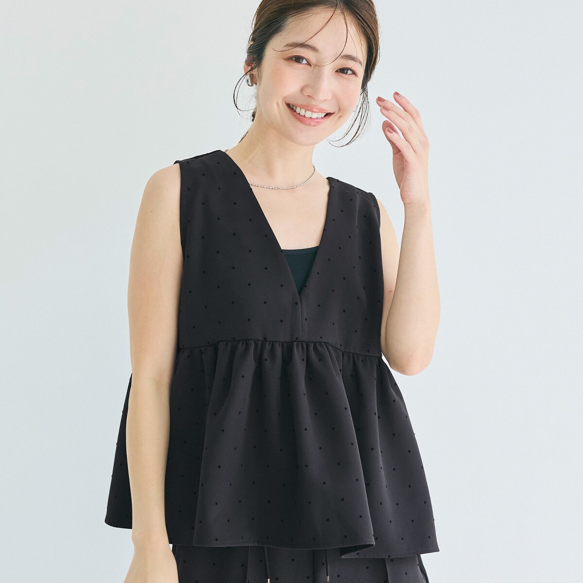 Ballsey ジレ　ベスト　1度着　美品　卒業式、入学式にも Ballsey ベスト ジレ レノクロスジャージー Vカラーミドルジレ