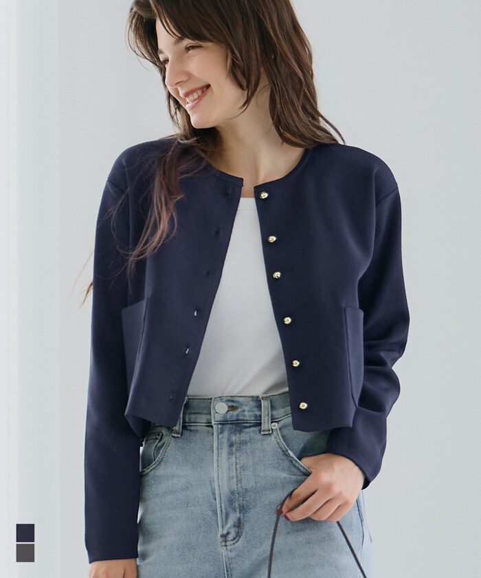 ゴールドボタン半袖ニットカーディガン 全4色 | コカ(coca) | マルイ