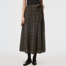 コカ(coca)のチェック柄ラップスカート 全2色