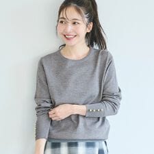 コカ(coca)の袖金ボタンニットトップス 全4色