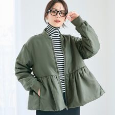 コカ(coca)のウォッシャブル ペプラムヘムMA-1 全2色