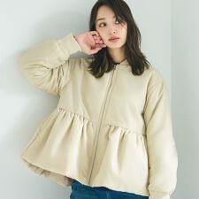 コカ(coca)のウォッシャブル ペプラムヘムMA-1 全2色