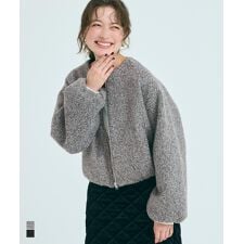 コカ(coca)のウォッシャブル カーリーボアブルゾン 全2色