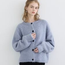 コカ(coca)のブラッシュドブークレカーディガン 全4色