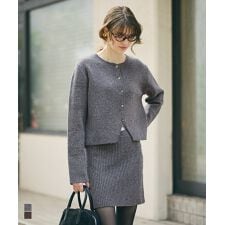 コカ(coca)の縮絨ニット金釦カーディガン 全2色