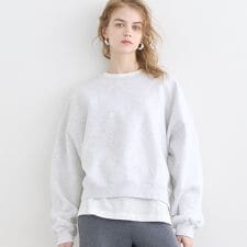 コカ(coca)のヘビーウェイト裏起毛ビンテージ加工無地スウェット 全4色