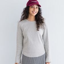 リブクルーネックTシャツ 全4色