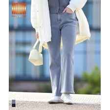 コカ(coca)の裏起毛デニムフレアパンツ 全2色