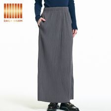 コカ(coca)の【裏起毛】ランダムリブロングIラインスカート 全4色