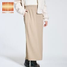 コカ(coca)の【裏起毛】ランダムリブロングIラインスカート 全4色