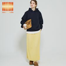 コカ(coca)の【裏起毛】ランダムリブロングIラインスカート 全4色