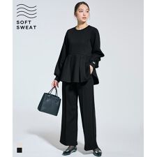 コカ(coca)のソフトスウェットピンタックパンツ 全2色