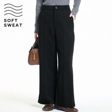 コカ(coca)のソフトスウェットピンタックパンツ 全2色