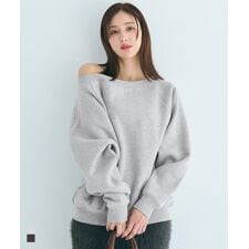 コカ(coca)の裏起毛 オフショルダースウェット 全2色