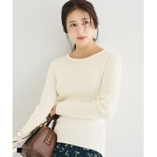 コカ(coca)の【軽量ニット】クルーネックラウンドヘム