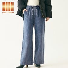 コカ(coca)の【裏起毛】デニムイージーパンツ 全2色