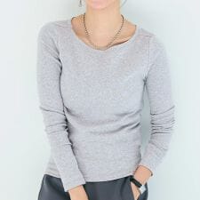 ボートネックロングTシャツ 全3色