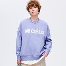 ワッペン刺繍裏毛トレーナー 全4色