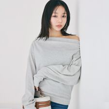 微起毛オフショルダートップス 全2色