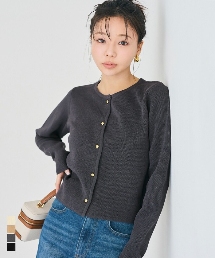 ループ編み 金ボタンニット ジャケット 全2色 | コカ(coca) | マルイ