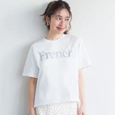 ラメロゴ半袖Tシャツ 全2色