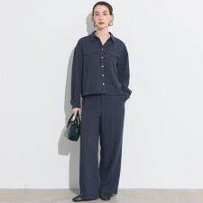 【セットアップ可能】デニムライクワイドパンツ