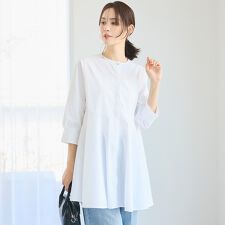 SOLOTEX(R)使用七分袖フレアブラウス 全2色