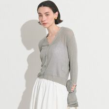 シアーニットコンパクトカーディガン 全2色