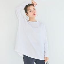 ミニ裏毛ドルマンチュニックトップス 全2色