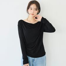 とろみドレープカットソー 全2色