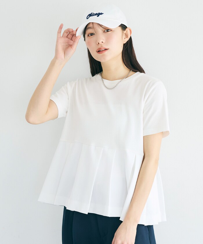 タック異素材切替Tシャツ 全2色 | コカ(coca) | マルイウェブチャネル