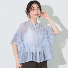 ストライプ フリルブラウス の一覧 | co