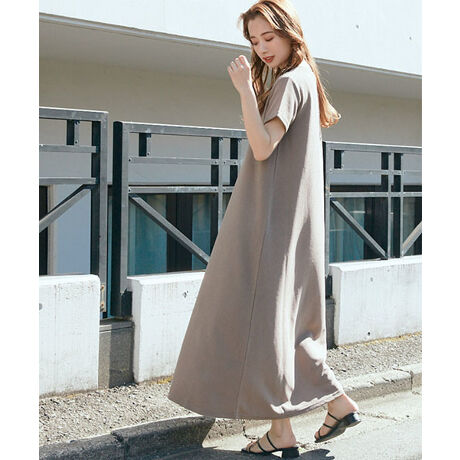 新色登場 人気エンボス加工 半袖マキシワンピース 全3色 コカ Coca ファッション通販 マルイウェブチャネル To4 1 49 01