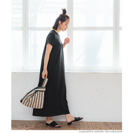 新色登場 人気エンボス加工 半袖マキシワンピース 全3色 コカ Coca 26 04 ファッション通販 マルイウェブチャネル