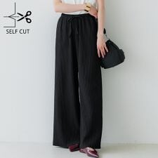 コカ(coca)の【シワになりにくい・速乾】イージーテックス リブパンツ