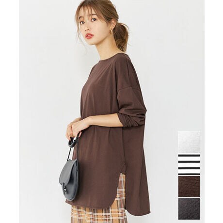 Usaコットン サイドスリット 長袖tシャツ全4色 コカ Coca 36 07 ファッション通販 マルイウェブチャネル