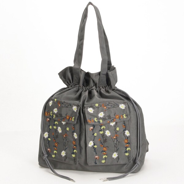 新品✨️刺繍　SUPER HAKKA glanta 花柄リュック　ブラック　黒色 スーパーハッカglanta刺繍リュック(花柄) - メルカリ