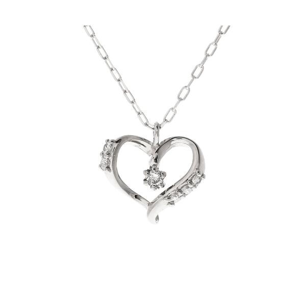 K18 WG ダイヤハートネックレス | サマンサティアラ(samantha tiara