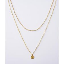 K14GF 2連コインネックレス