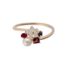 K10 PG パールフラワーモチーフリング