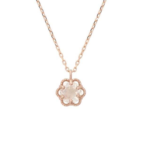 ♥4℃　K10　フラワーモチーフネックレス K10 PG フラワーモチーフネックレス≪6月 誕生石≫ | サマンサ